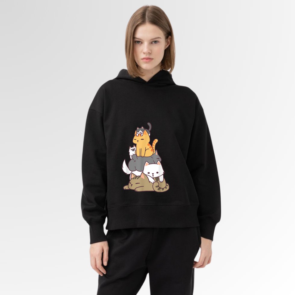 Pile Of Kitty Cats Funny Cute Cat Lover Gift Hoodie