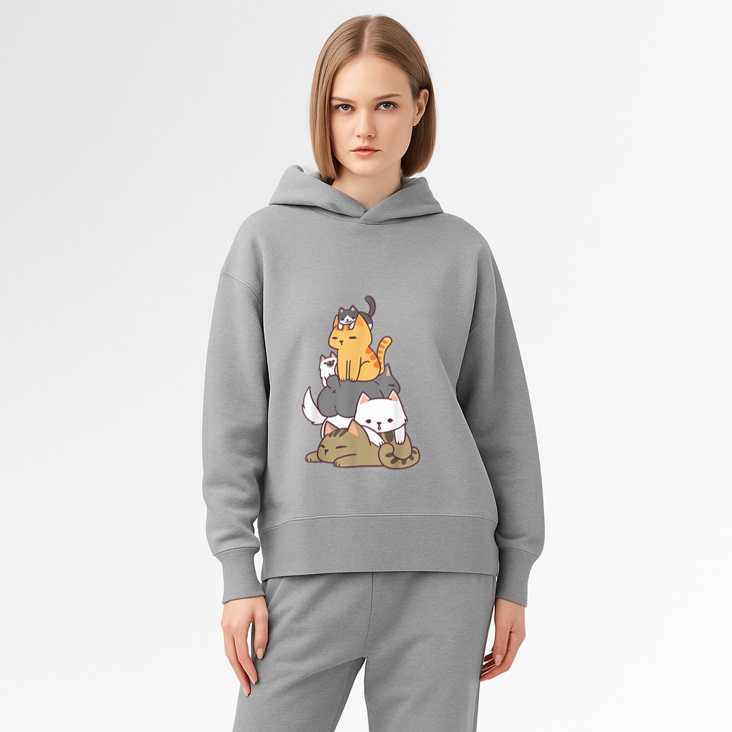 Pile Of Kitty Cats Funny Cute Cat Lover Gift Hoodie