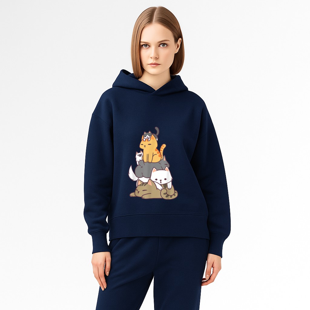 Pile Of Kitty Cats Funny Cute Cat Lover Gift Hoodie