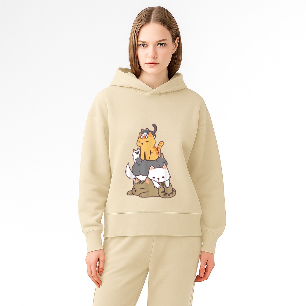 Pile Of Kitty Cats Funny Cute Cat Lover Gift Hoodie