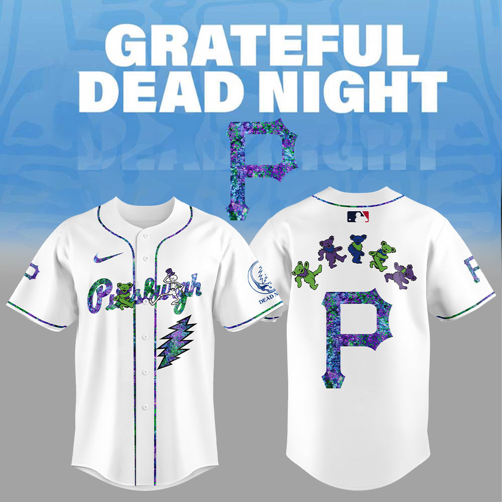 Pittsburgh Pirates Grateful Dead Night Jersey Unique Gifts For Baseball Fans