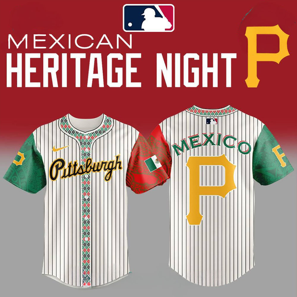 Pittsburgh Pirates Mexican Heritage Night Striped Baseball Jersey Best Month Merch For Sport Fans