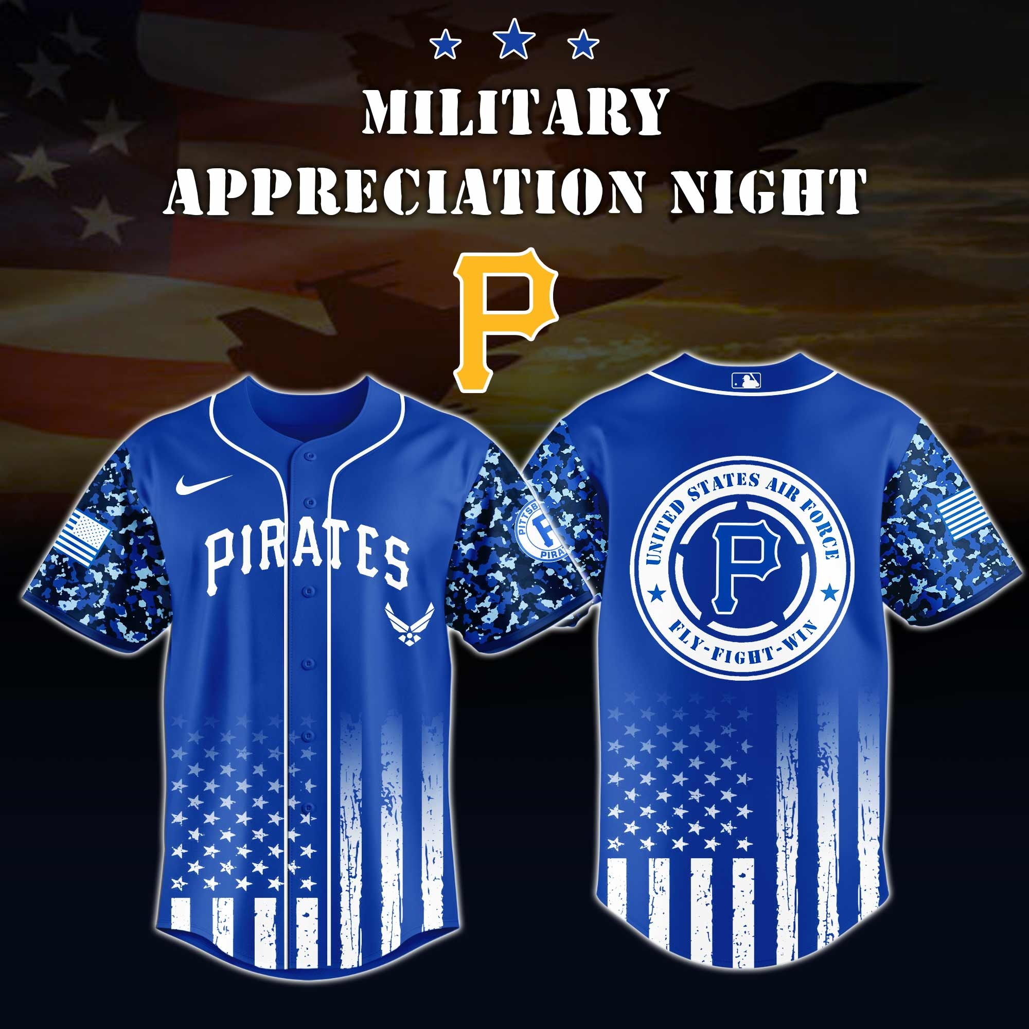 Pittsburgh Pirates MLB x Air Force Military Appreciation Night Jersey Editions  Pittsburgh Pirates Merch
