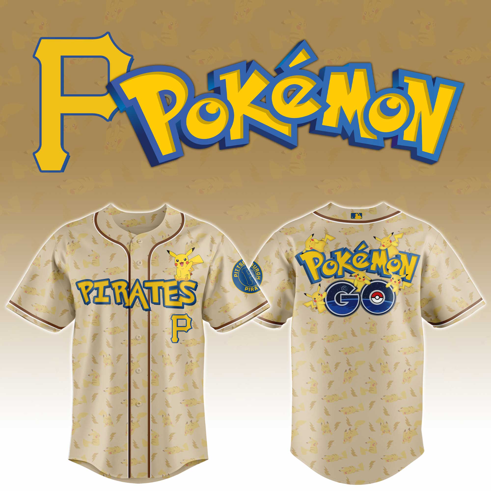 Pittsburgh Pirates MLB x Pokemon Go Master Personalized Baseball Jersey For Fans