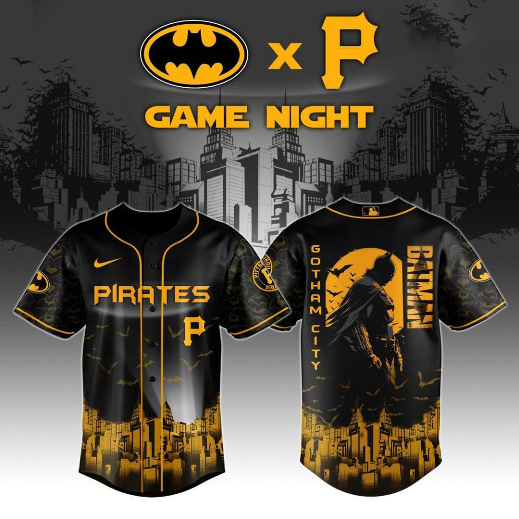Pittsburgh Pirates x DC Batman Game Night Special Baseball Jersey Baseball Enthusiast Gifts