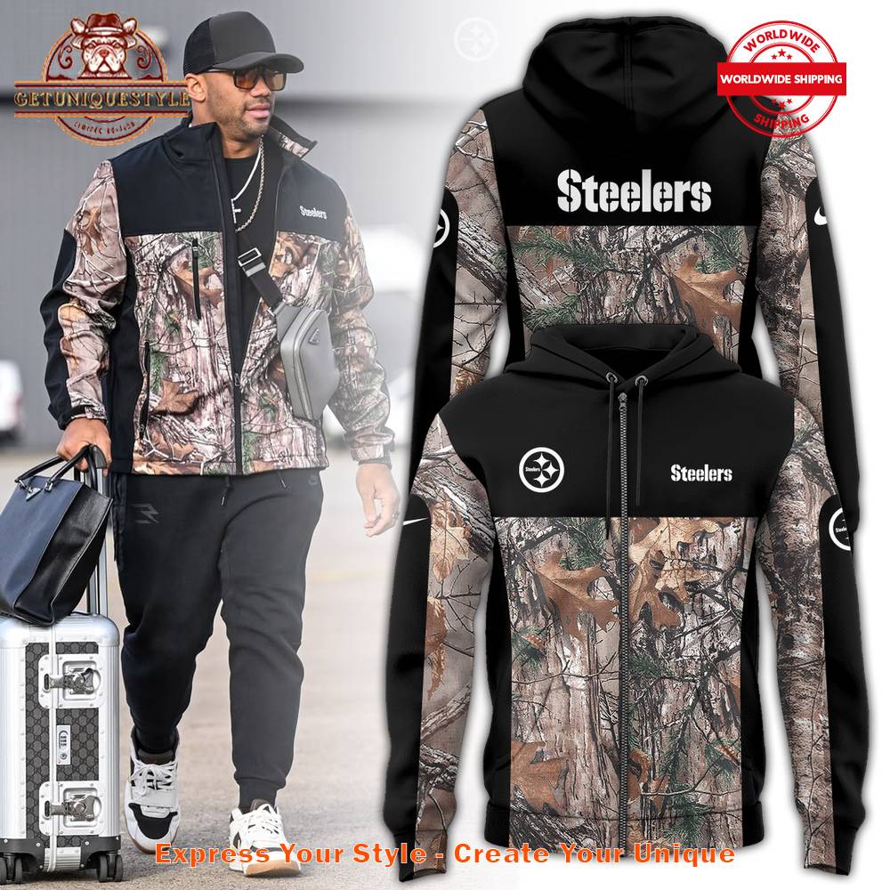 Pittsburgh Steelers 2024 Camo Zip Hoodie