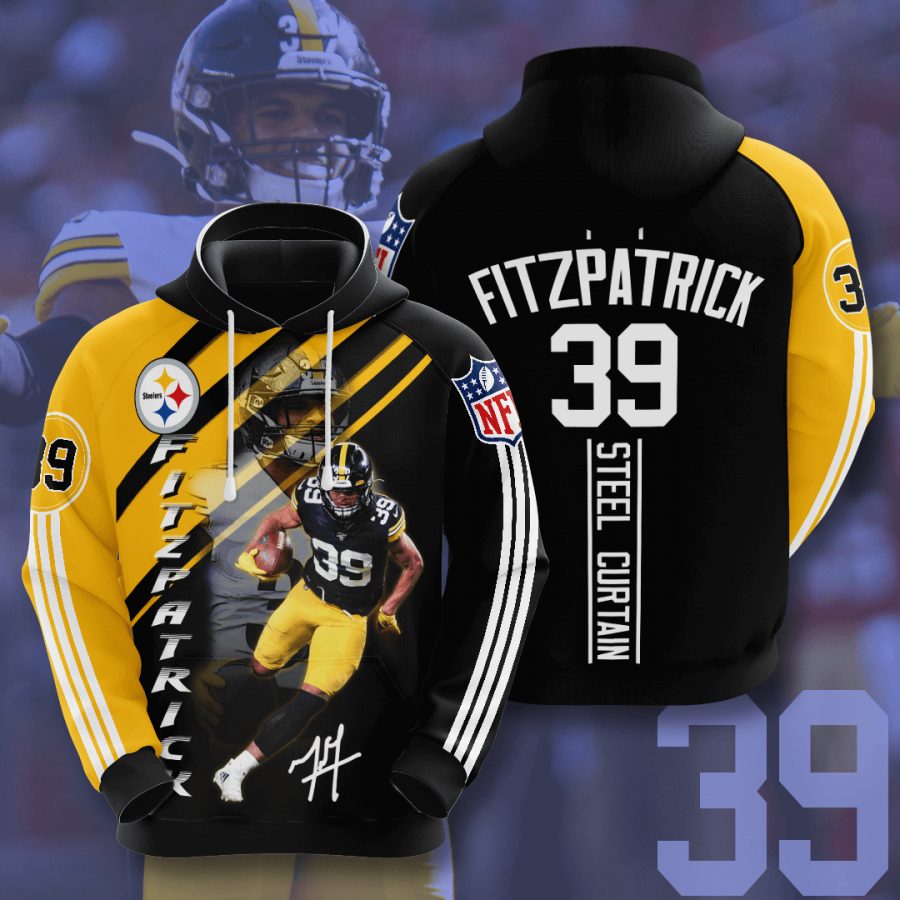 Pittsburgh Steelers 39 Fitzpatrick NFL Football Team Hoodie