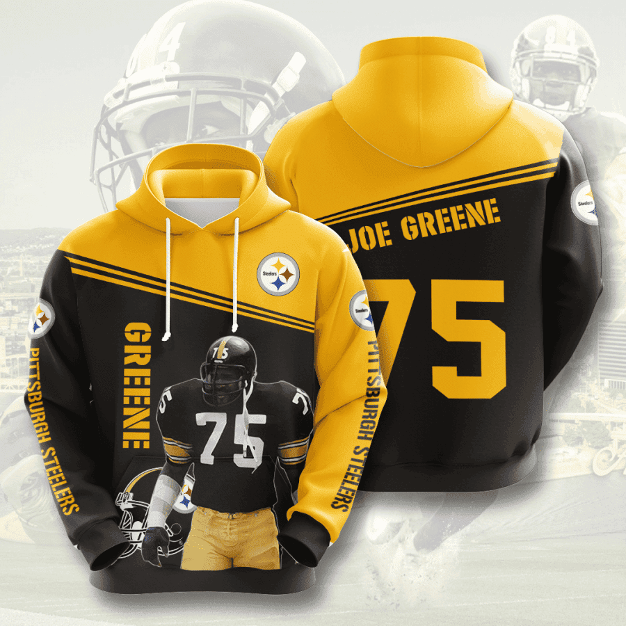 Pittsburgh Steelers 75 Joe Greene Hoodie Zip Hoodie
