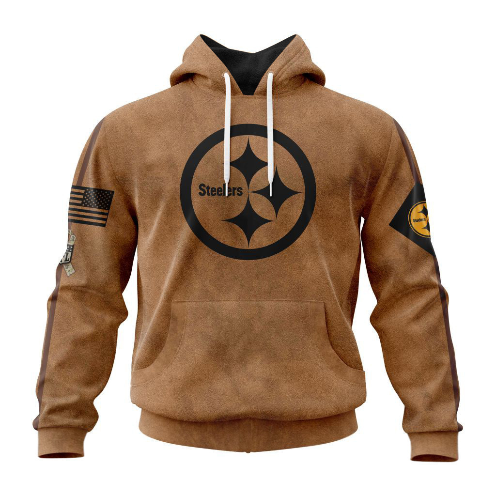 Pittsburgh Steelers Basic Brown NFL 3D Hoodie Gift For Sport Music Fans