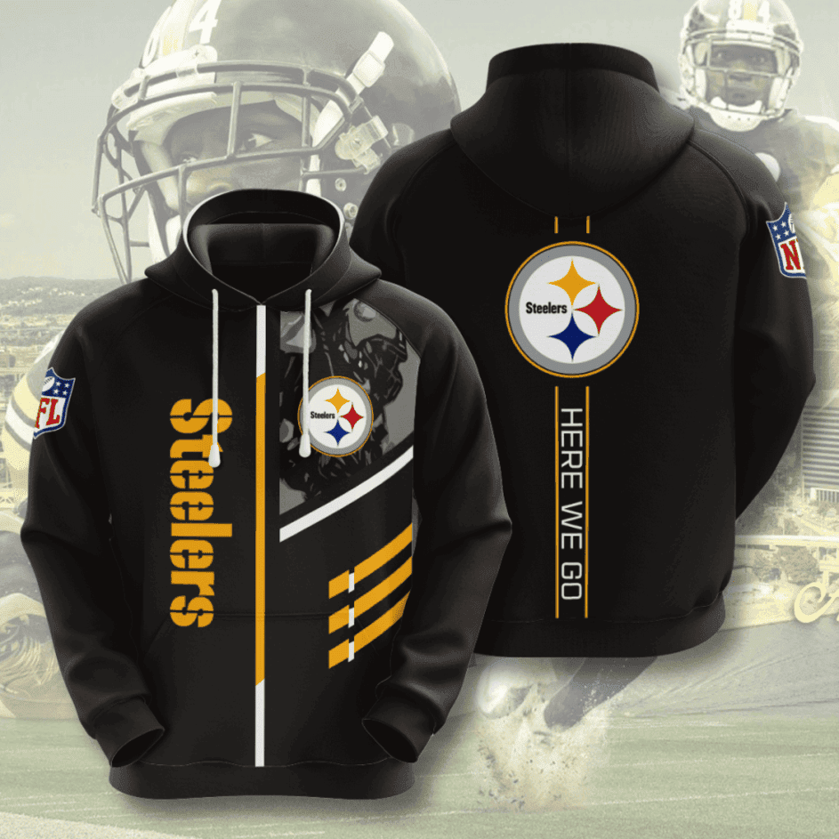 Pittsburgh Steelers Black NFL Football Team Hoodie