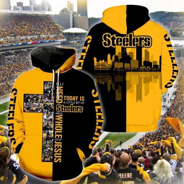 Pittsburgh Steelers Cross Hoodie  Zip Hoodie
