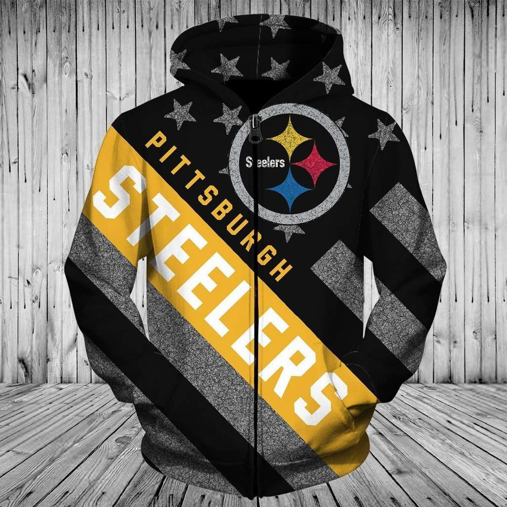 Pittsburgh Steelers Hoodie  Zip Hoodie Version 756