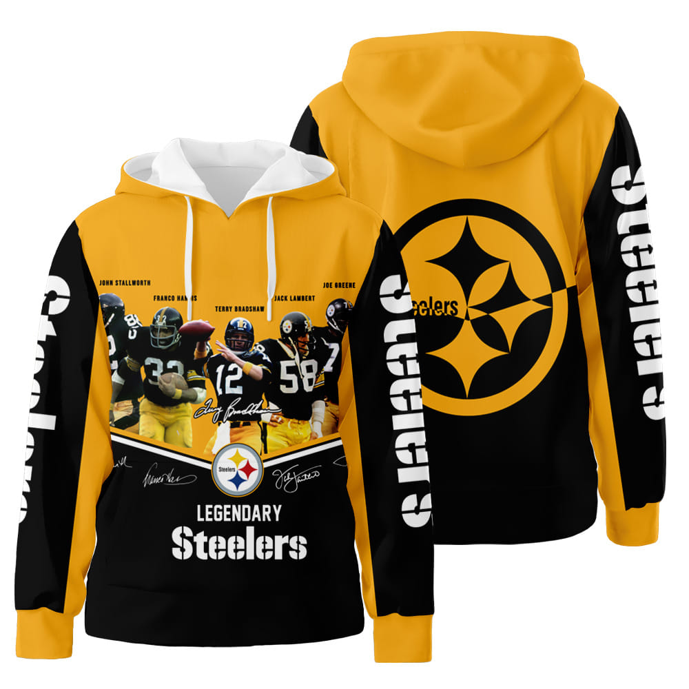 Pittsburgh Steelers Legendary 3D All Over Print Hoodie Zip-Up Hoodie
