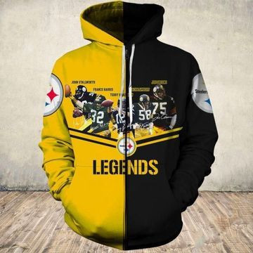 Pittsburgh Steelers Legends Hoodie  Zip Hoodie Version 982
