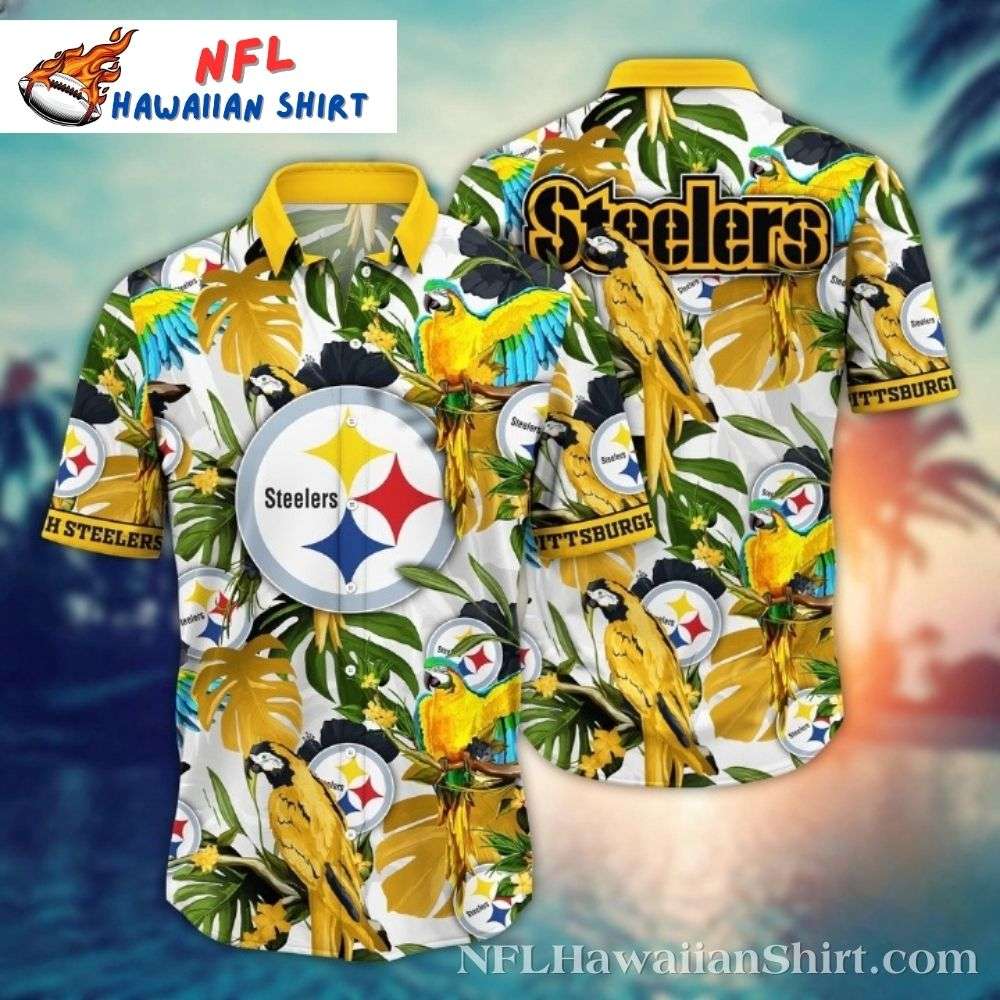 Pittsburgh Steelers Parrot Paradise Tropical Hawaiian Shirt Gift For Sport Music Fans
