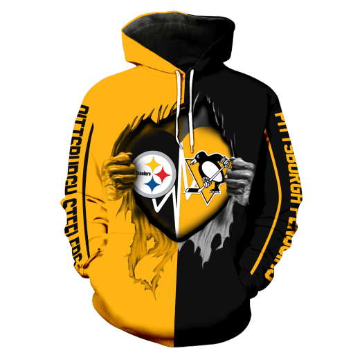 Pittsburgh Steelers Pittsburgh Penguins Hoodie Zip Hoodie