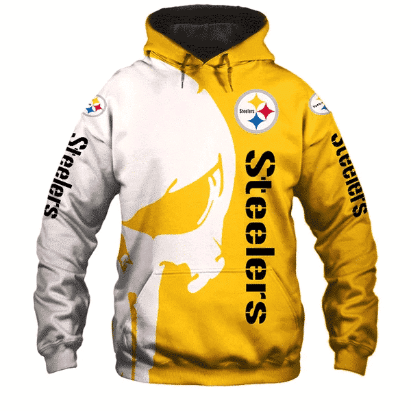 Pittsburgh Steelers Punisher NFL Unisex 3D Hoodie
