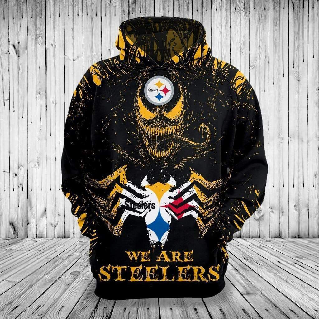 Pittsburgh Steelers Spider Hoodie  Zip Hoodie Version 739