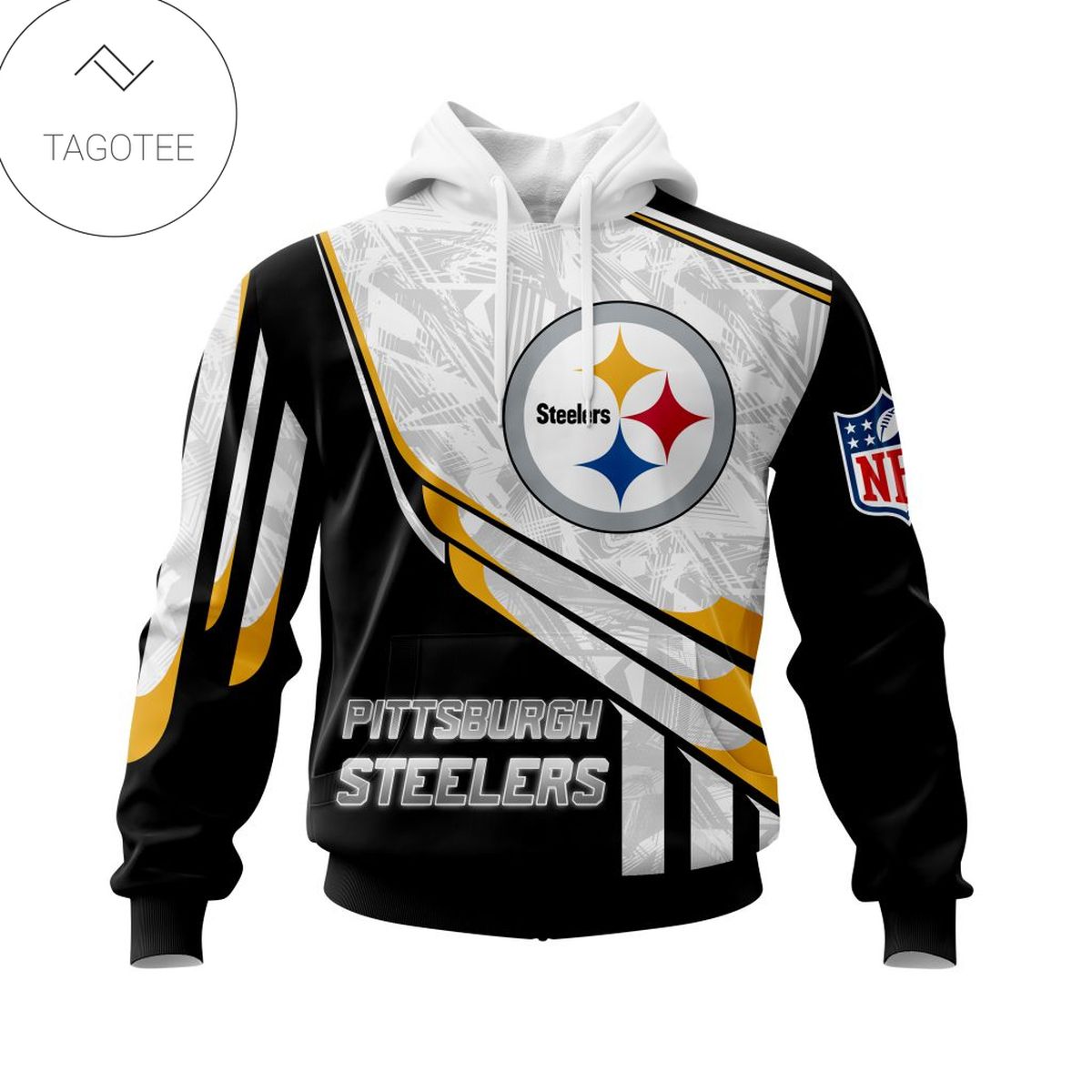 Pittsburgh Steelers Steel Pattern NFL Football Team Hoodie