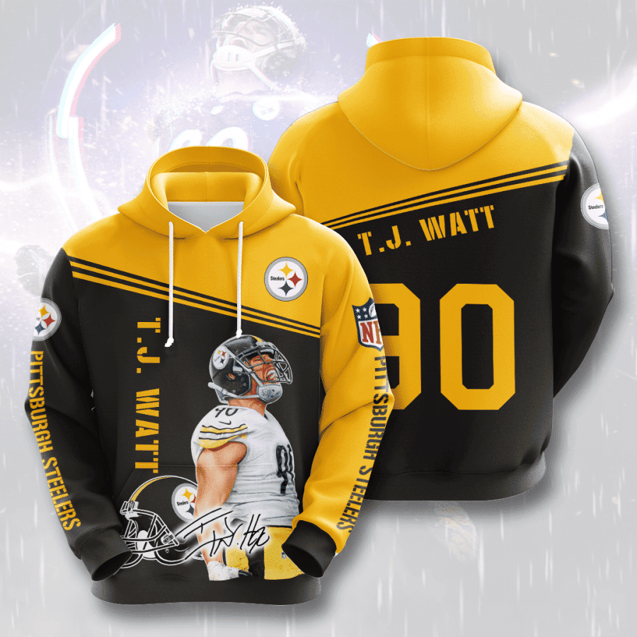 PITTSBURGH STEELERS T.J. Watt Hoodie  Zip Hoodie Version 728