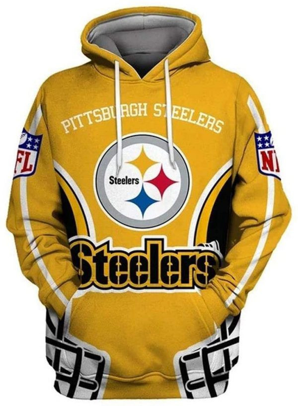 Pittsburgh Steelers Yellow Hoodie  Zip Hoodie Version 742