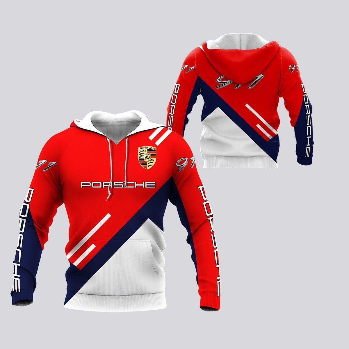 Porsche Shirt Fan Gift 1018 Version Unisex 3d Hoodie Zip Hoodie