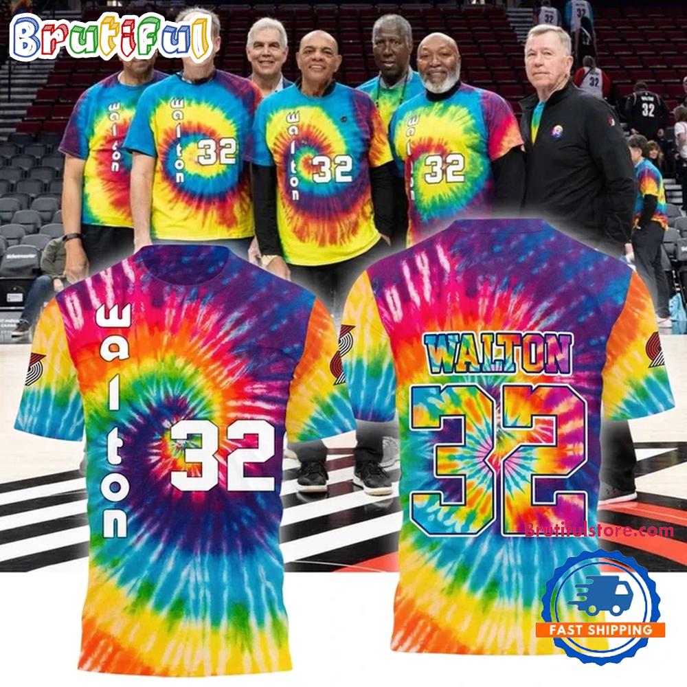 Portland Trail Blazers Bill Walton Tribute All Over Printed T Shirt