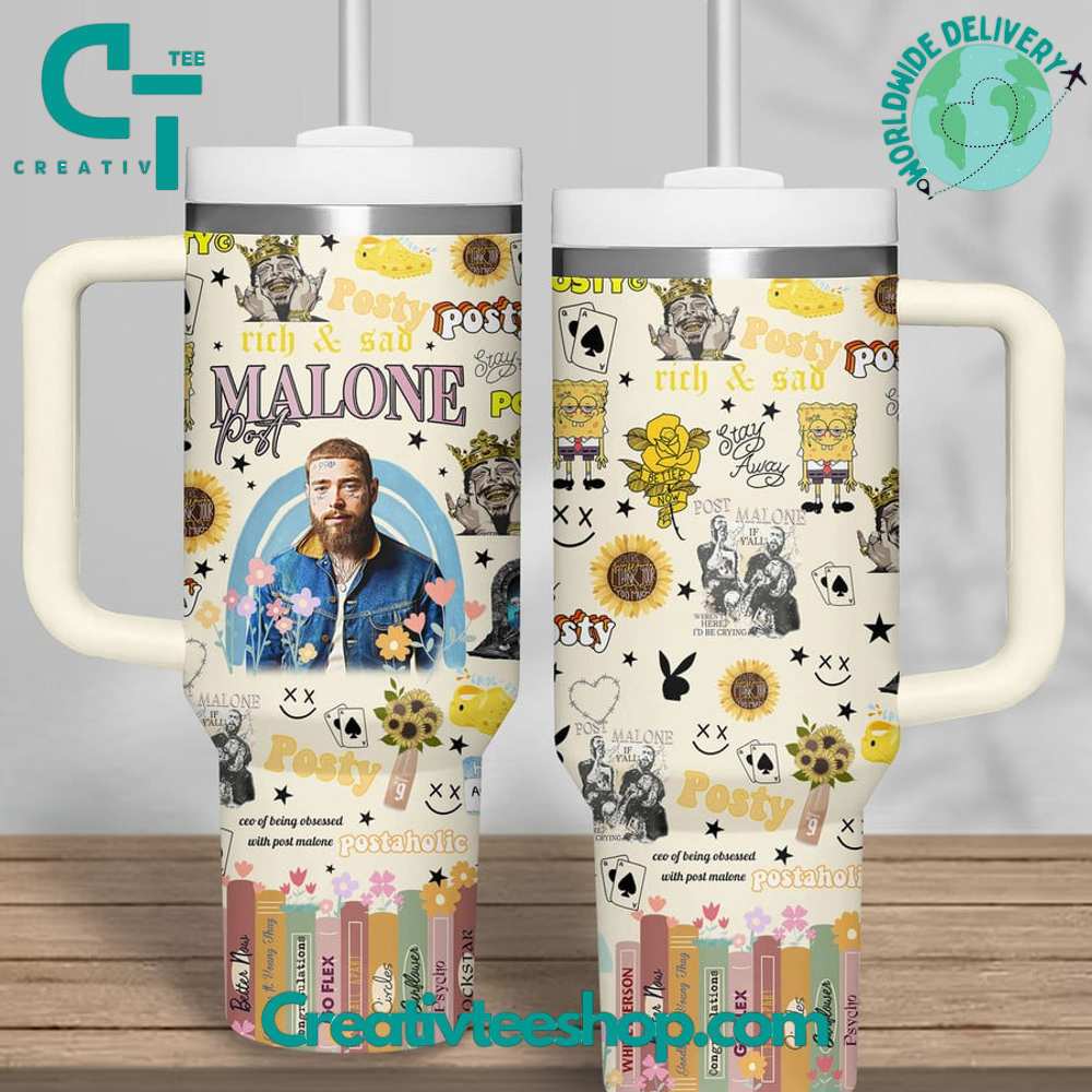 Post Malone Postaholic Stanley Tumbler 40oz