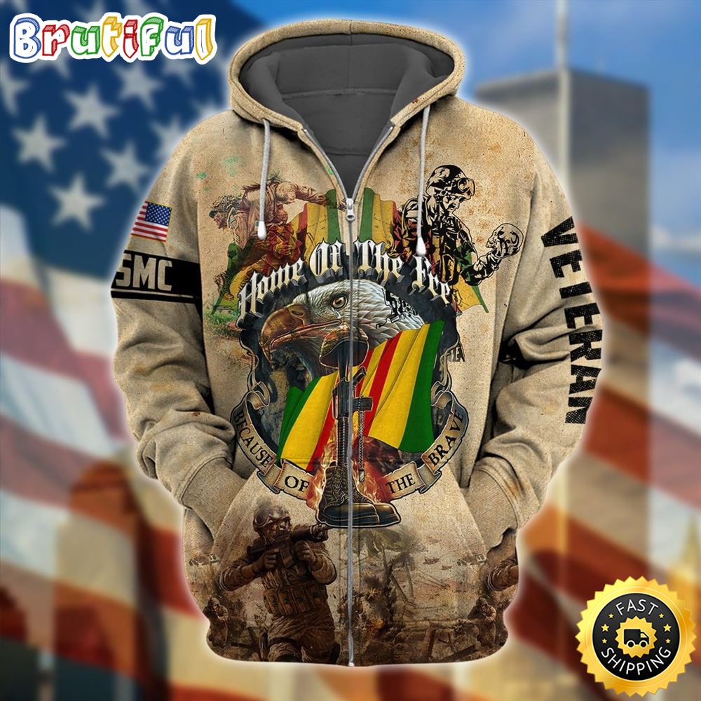 Premium VietNam Veteran Zip Hoodie