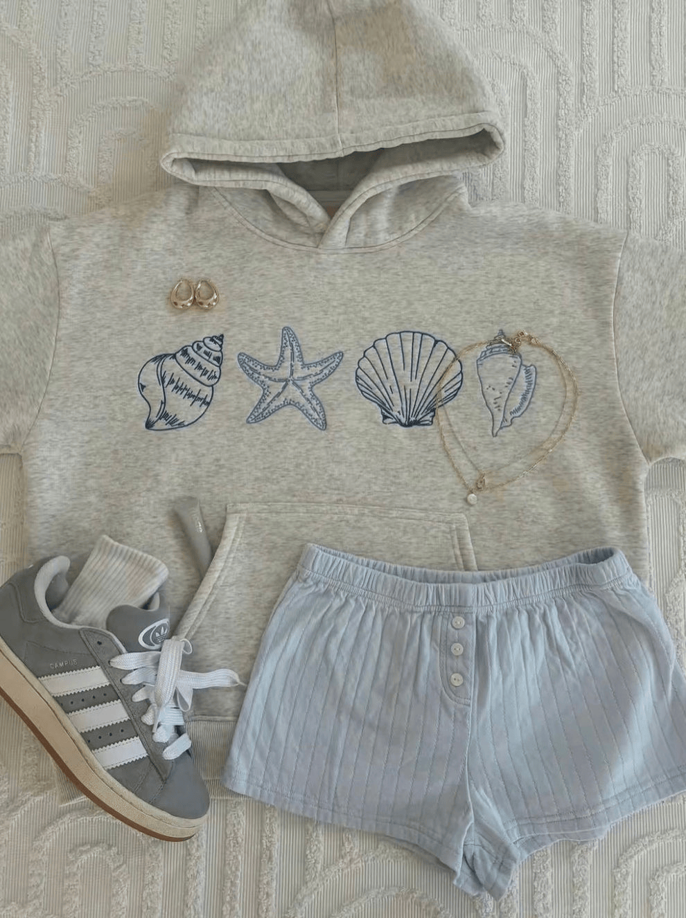 Prisana Bay Hoodie Seashell Hoodie Gifts For Ocean Lovers