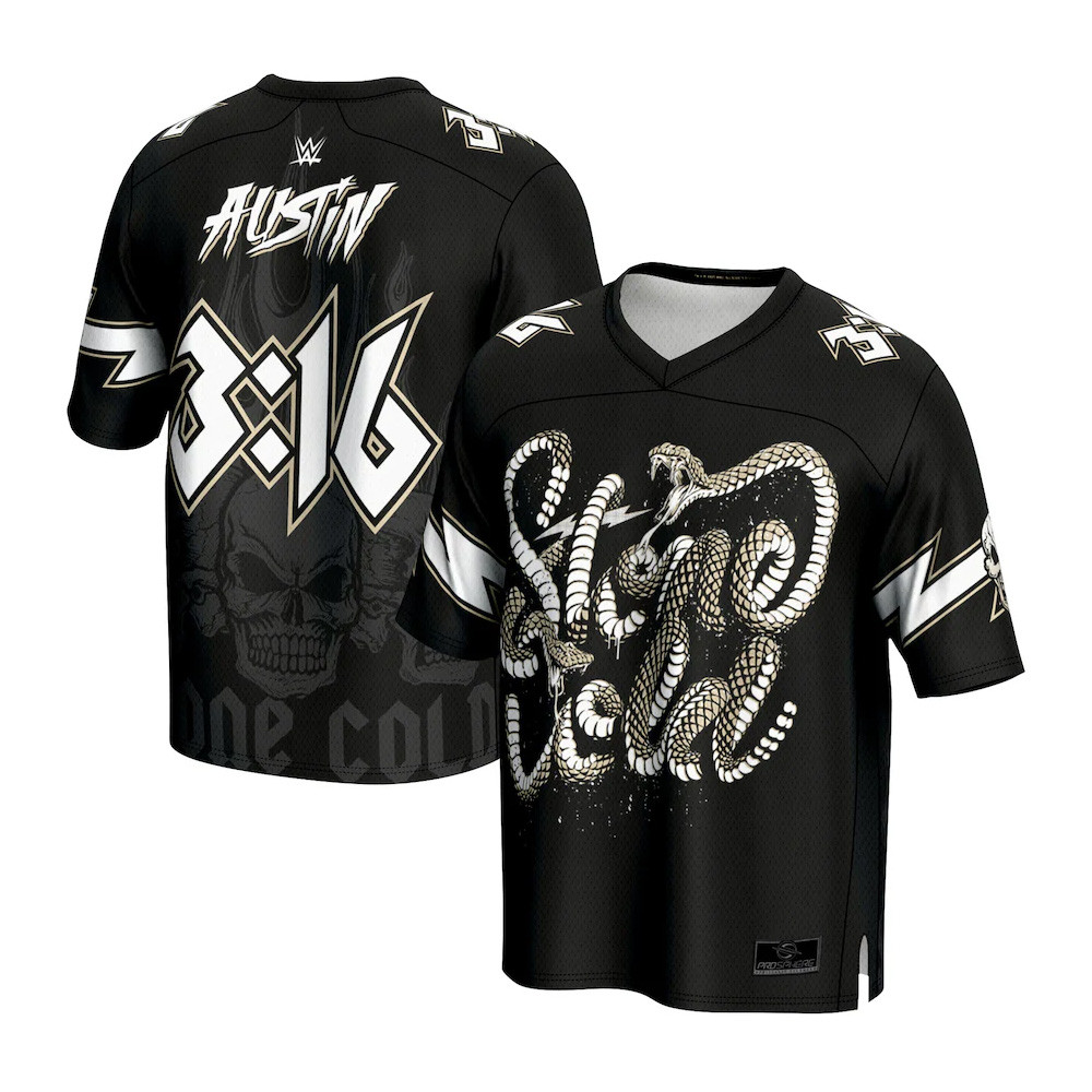 ProSphere Black Stone Cold Steve Austin 316 Football Jersey Bonus Dad Gifts