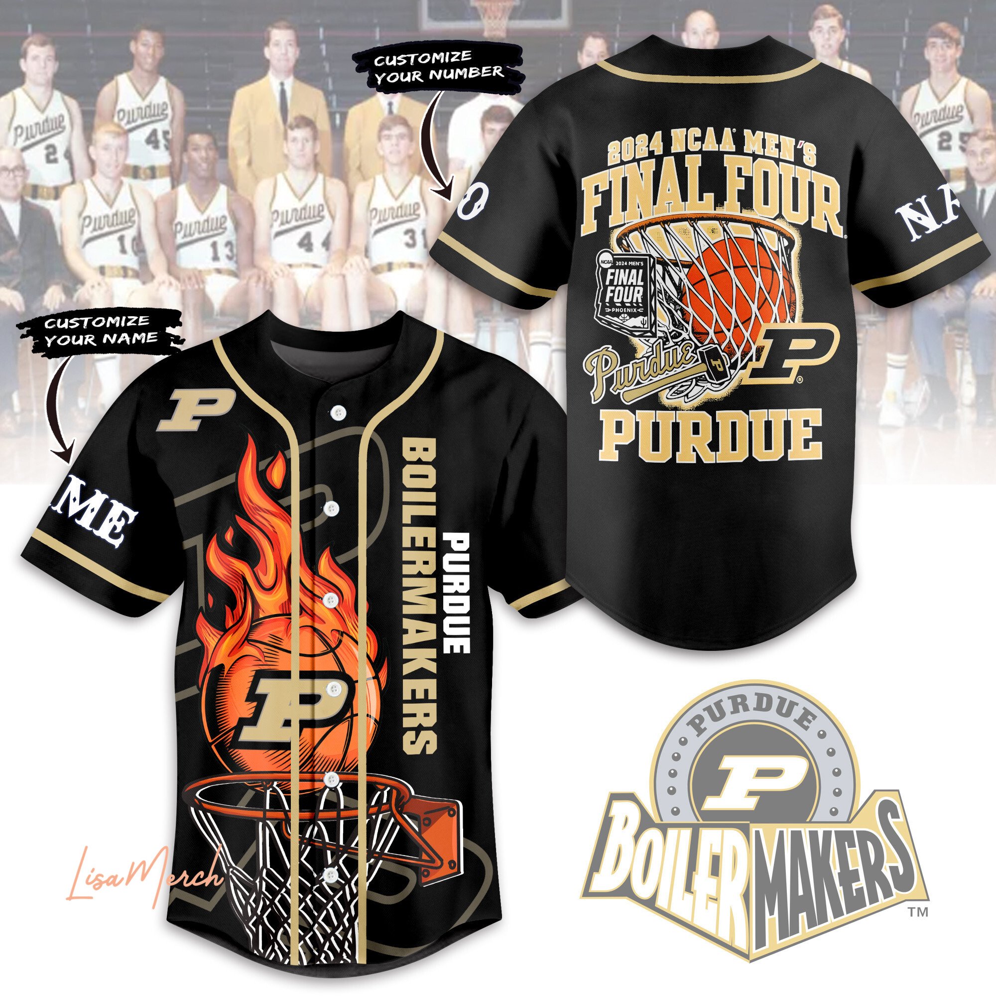Purdue Boilermakers Baseball Jersey For Fans