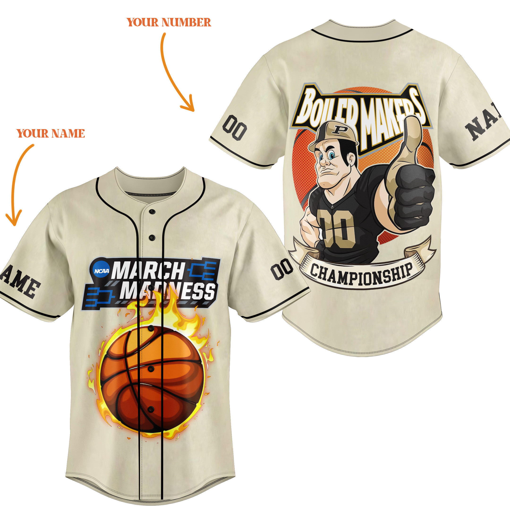 Purdue Boilermakers Baseball Jersey For Fans
