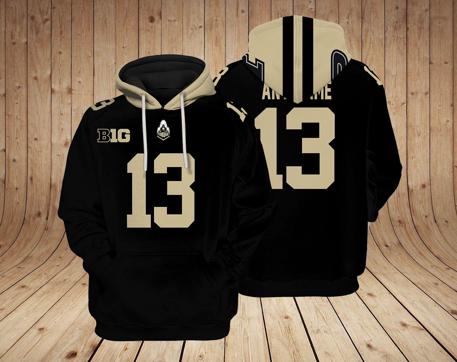 Purdue Boilermakers Football Custom 3D printed Sweatshirt Hoodie Zipped Hoodie