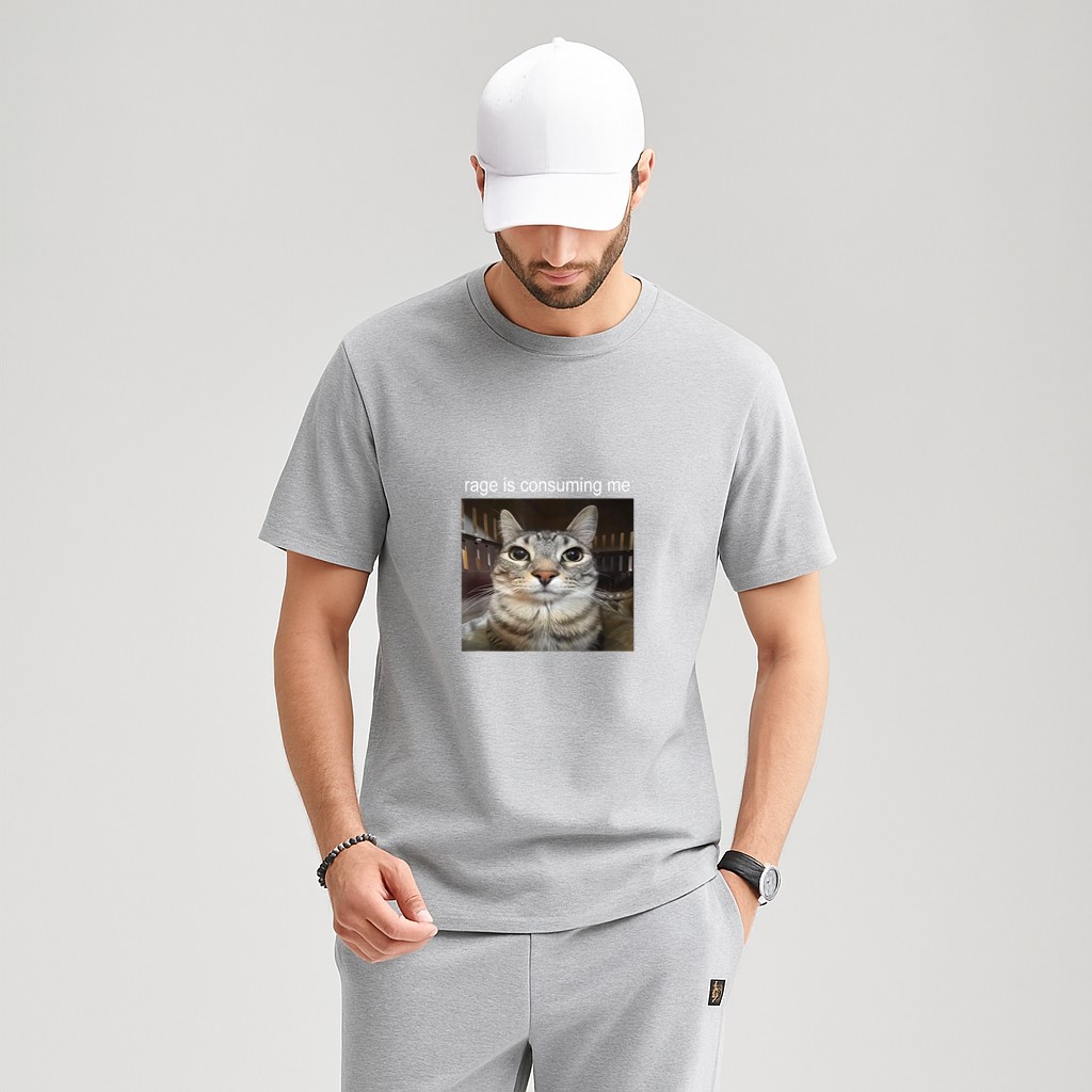 Rage Is Consuming Me Silly Staring Cat Meme T-Shirt