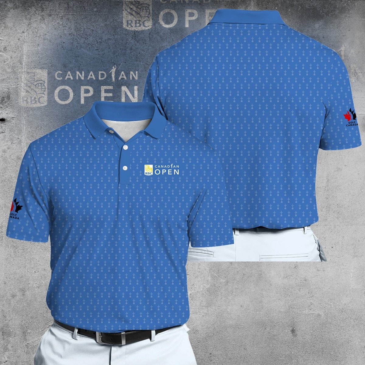 RBC Canadian Open Trophy Pattern Men Polo Shirt Golf Lovers Gifts