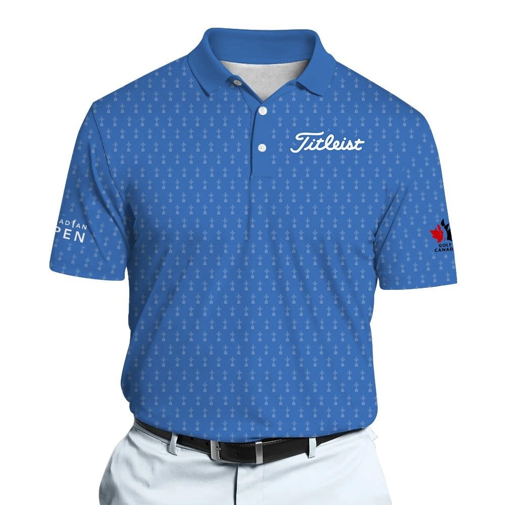 RBC Canadian Open Trophy Pattern Titleist Men Polo Shirt Gifts For Golf Lovers
