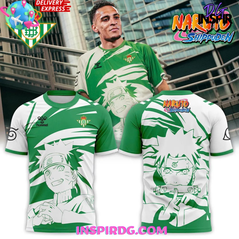 Real Betis x Naruto Shippuden Special T-Shirt Gift For Sport Music Fans