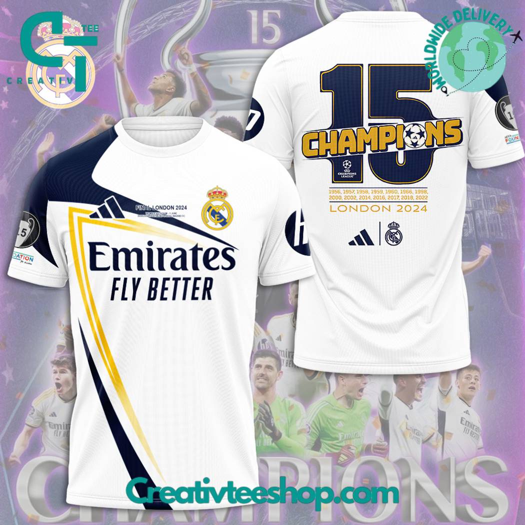 Real Madrid 15 Champions UCL Shirt