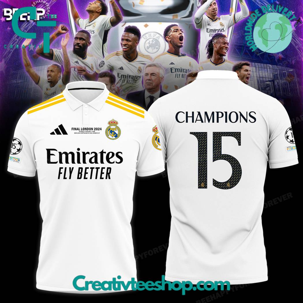 Real Madrid UCL Champions 15 Polo Shirt