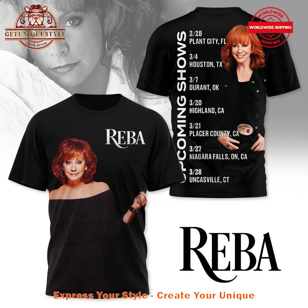 Reba McEntire Upcoming Show 2025 T-shirt Gift For Sport Music Fans