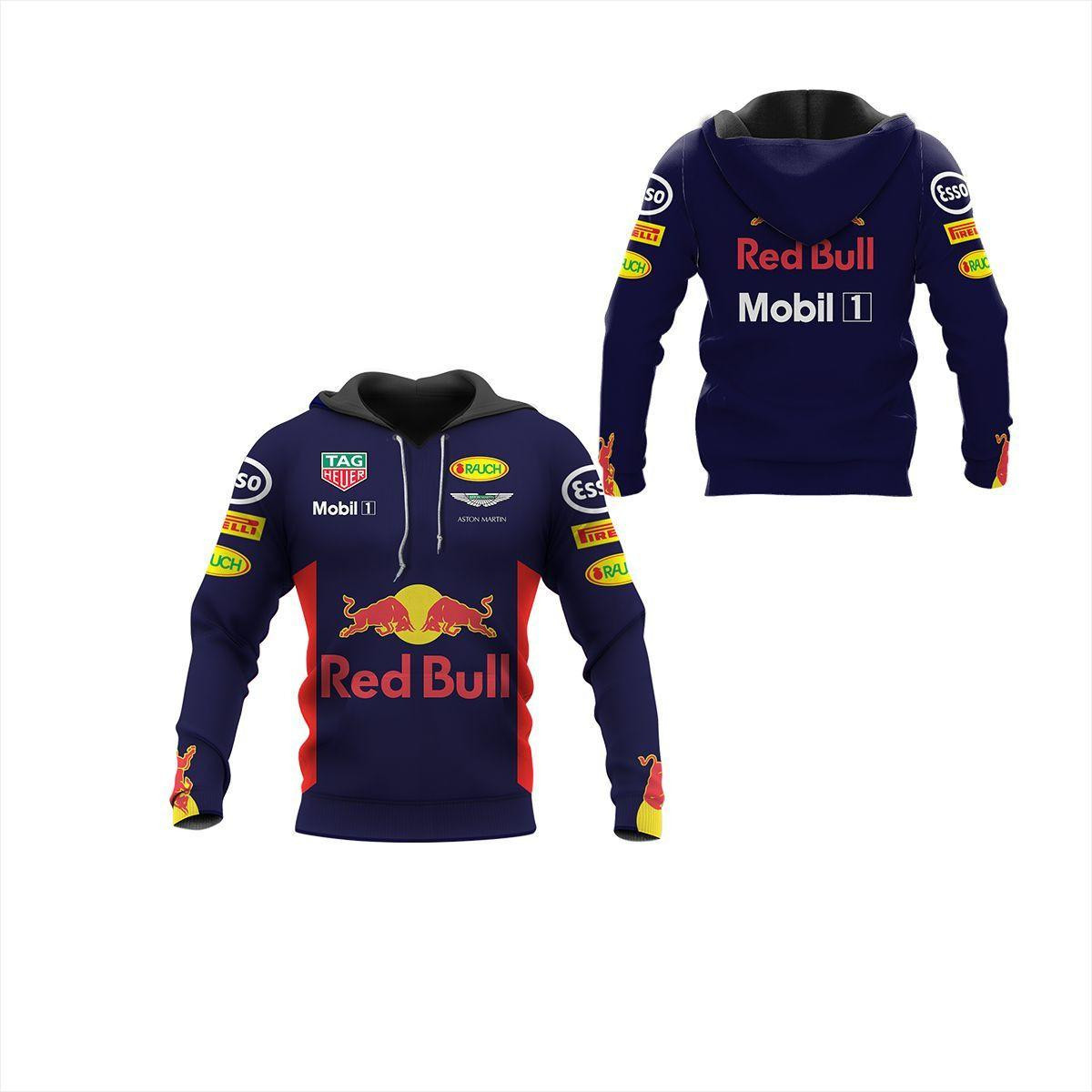 Red Bull All Over Print Hoodie Zip Hoodie 345