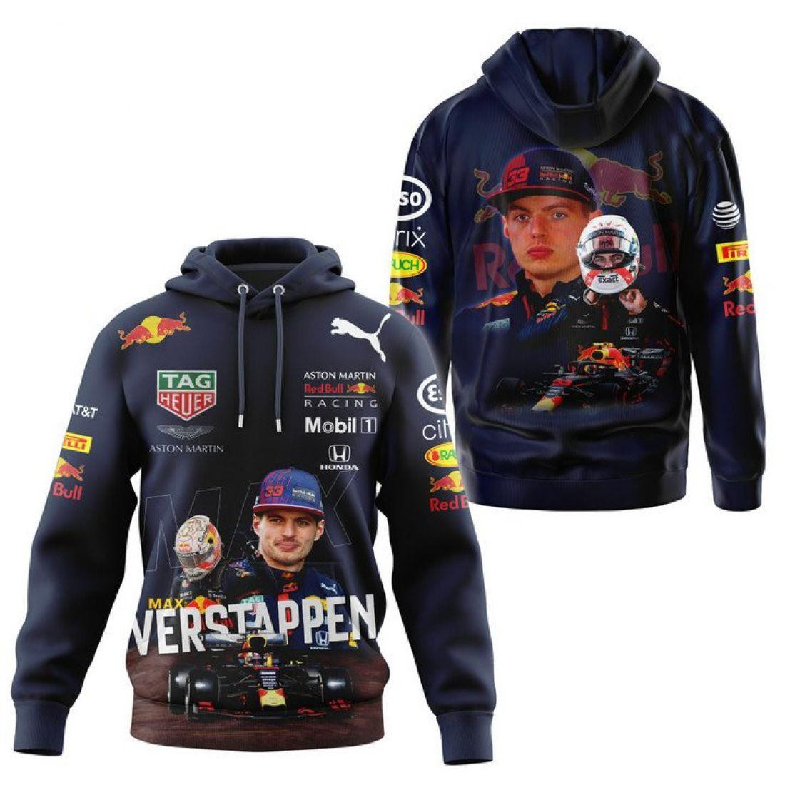 Red Bull Max Verstappen F1 World Champion All Over Print Hoodie