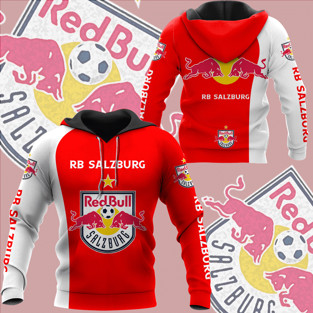 Red Bull Salzburg All Over Print Hoodie Zip Hoodie 335