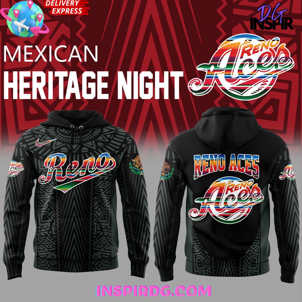 Reno Aces Mexican Heritage Night 2025 Black Hoodie Gift For Sport Music Fans