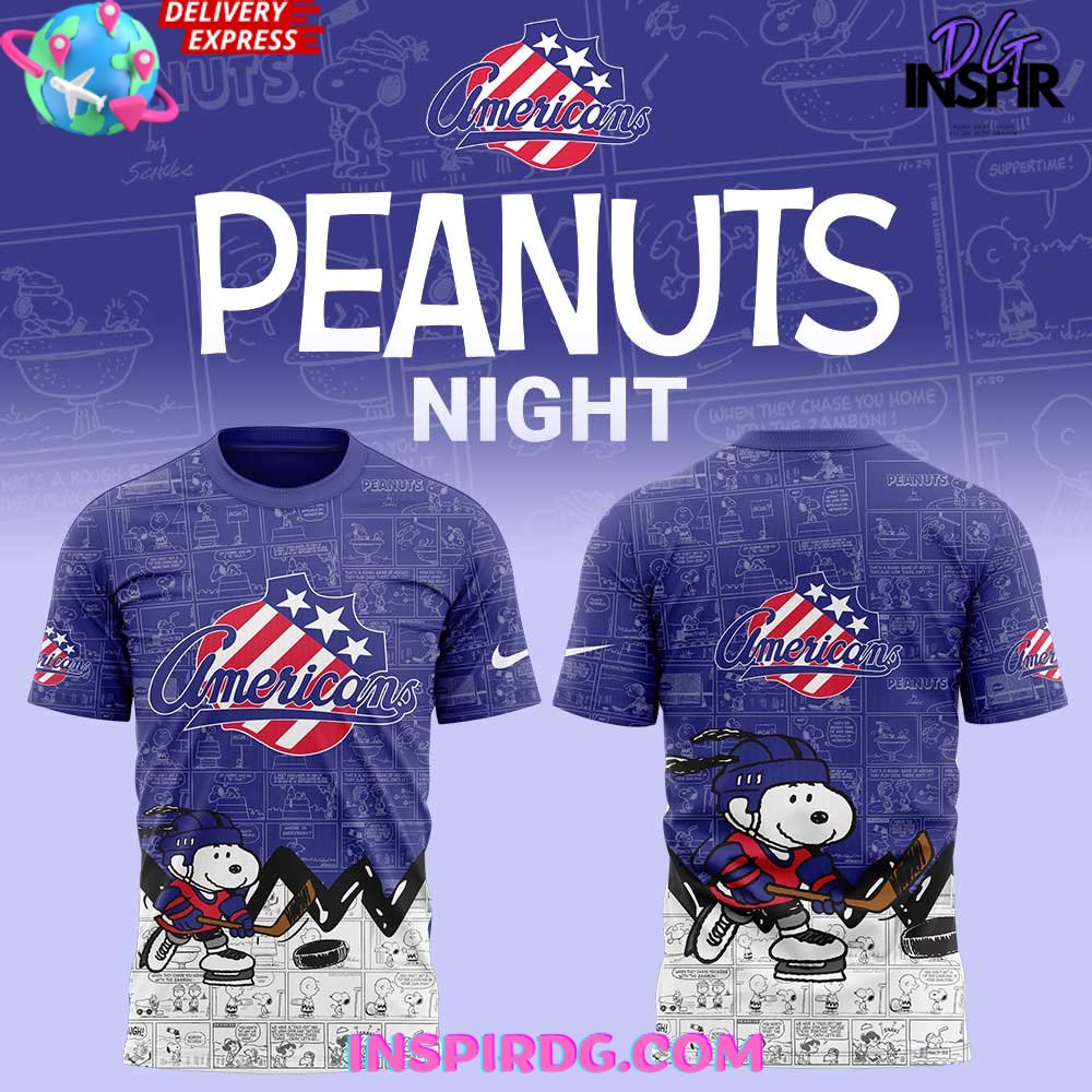 Rochester Americans 75th Anniversary of Peanuts T-Shirt Gift For Sport Music Fans