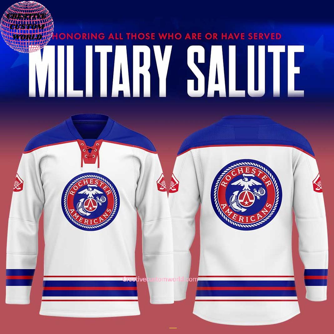 Rochester Americans x Military Salute 2025 For Fans Hockey Jersey