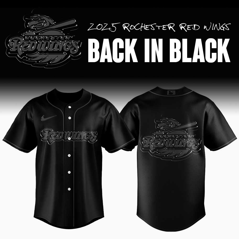 Rochester Red Wings MLB Back In Black Personalized Baseball Jersey For Fans