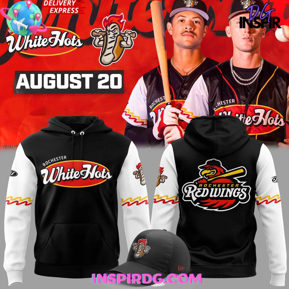 Rochester Red Wings White Hots AUGUST 20 Hoodie Premium Merchandises