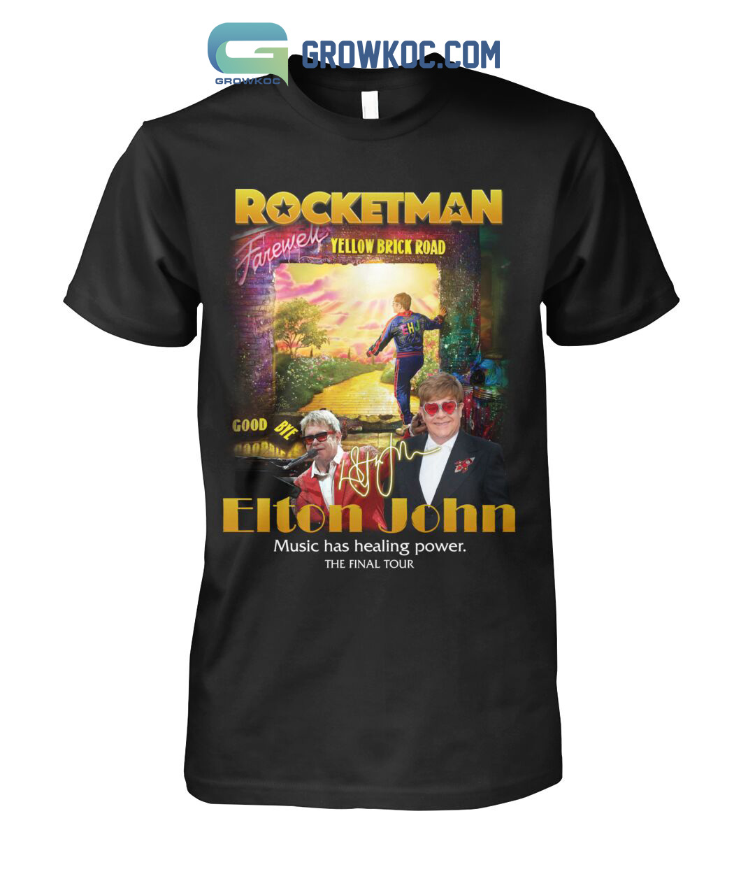 Rocket Man Elton John Yellow Brick Road The Final Tour T Shirt